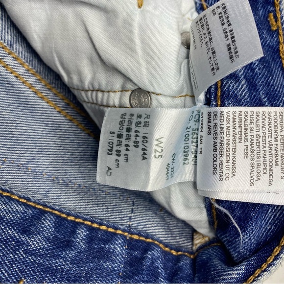 Levi’s 501 Women's Blue Denim Cutoff High rise Shorts size 25 - Picture 6 of 9